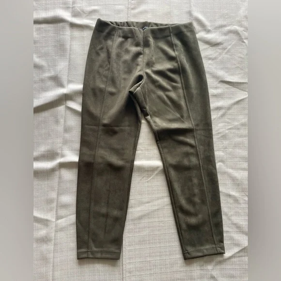 Women's Elastic Waist TAHARI Suede Dress Pants - Sz. L - Picture 3 of 3
